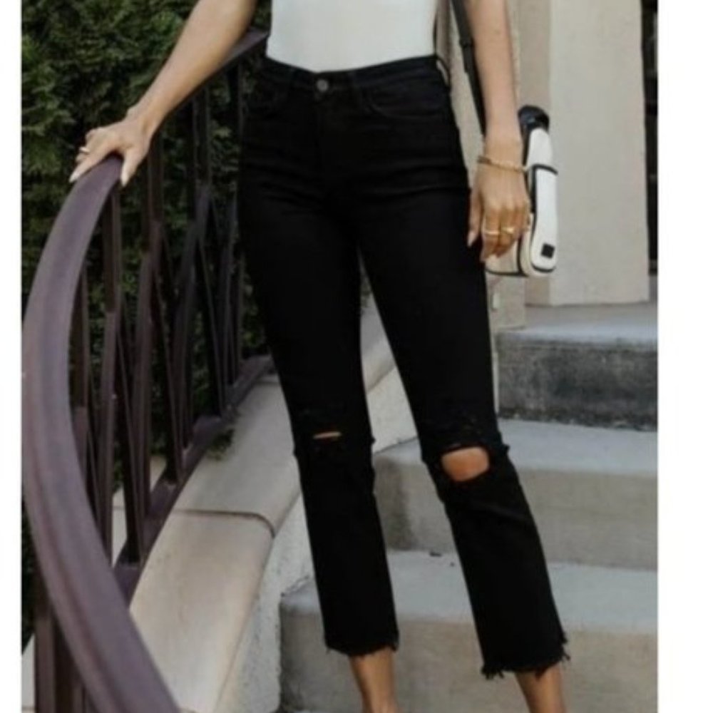 Pacsun distressed faded black pants